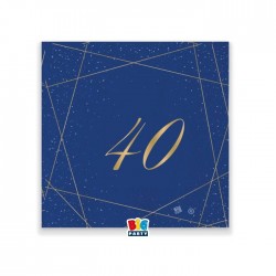TOVAGLIOLI 25x25cm 40 ANNI BLUE GOLD 20pz