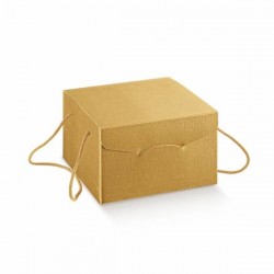 SCATOLA SEGRETO C/COR 24,5x24,5x15 SETA ORO