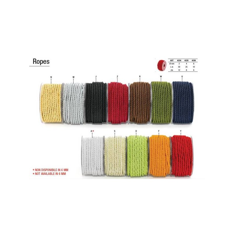 ROCCHETTO ROPES ø4x25mt J-NERO