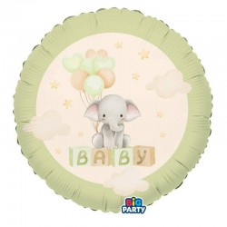 PALLONE MYLAR TONDO 45cm BABY ELEPHANT