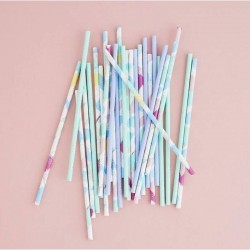 CANNUCCE IN CARTA COLORI PASTELLO