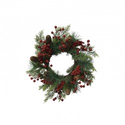 CORONA BACCA ROSSA C/PIGNE 35cm