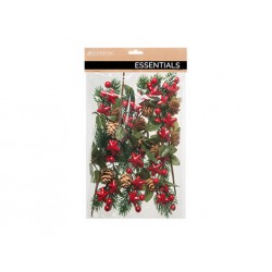 PICKS C/PIGNE E STELLE ROSSE 17cm IN BUSTA 12pz