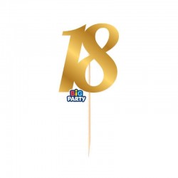 MINI CAKE TOPPER IN CARTA 18 ORO METAL