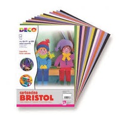 CARTONCINI BRISTOL 35x50cm 15pz ASSORTITI 200gr