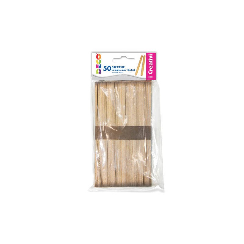 STECCHE IN LEGNO 1,8x15cm 50pz CWR