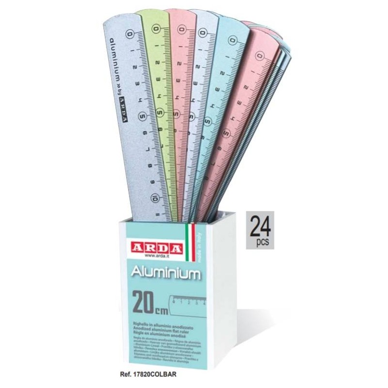 RIGHELLO ALLUMINIO 15cm FROST PASTEL ARDA