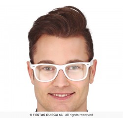 OCCHIALI BIANCHI C/LENTE TRASPARENTE