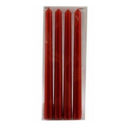 CANDELA STELO ROSSO 4pz