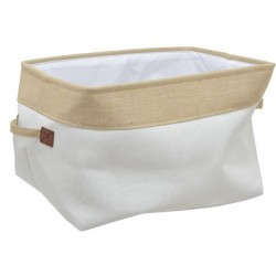 CESTELLO COTONE BICOLOR C/MANIGLIE 47x35x32cm COT02479