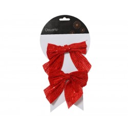 FIOCCO PAILLETTES 12x13cm CHRISTMAS RED 2pz