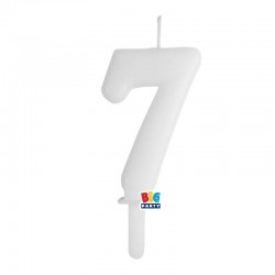 CANDELINA NUMERO 7 TINY PLUMP BIANCO 7cm