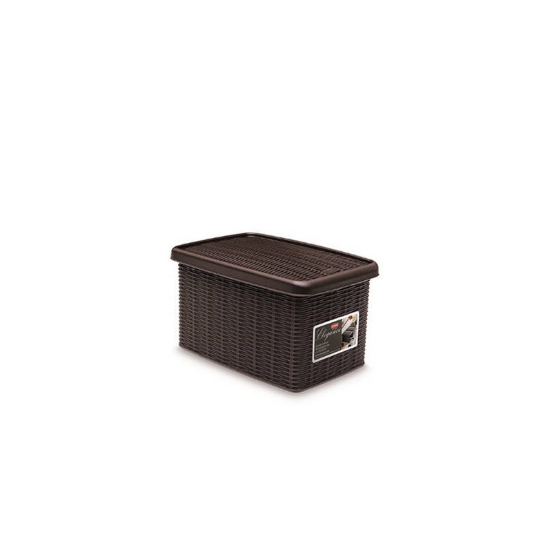 SCATOLA BOX C/COP ELEGANCE 19x29x16cm MOKA