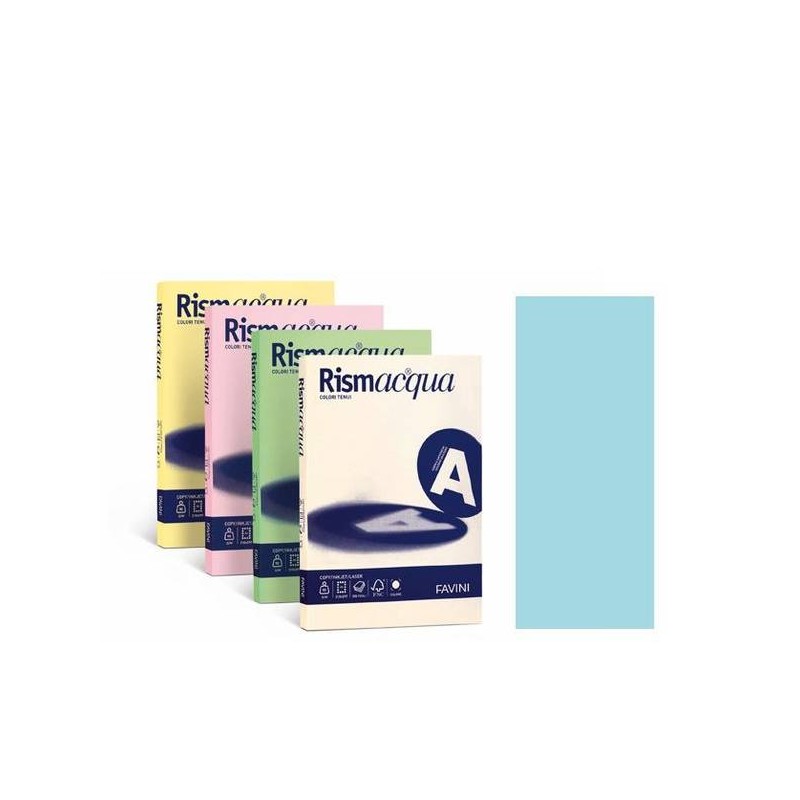 CARTA A4 90gr RISMA COLOR 100fg CELESTE 08