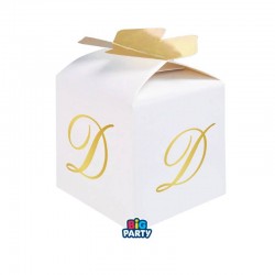 SCATOLINA CUBETTO PORTACONFETTI 5x7x5cm LETTERA D 10pz
