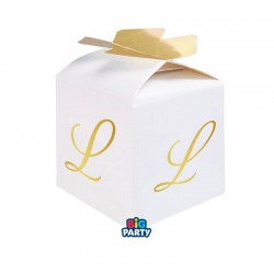SCATOLINA CUBETTO PORTACONFETTI 5x7x5cm LETTERA L 10pz