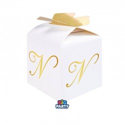 SCATOLINA CUBETTO PORTACONFETTI 5x7x5cm LETTERA N 10pz