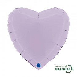 PALLONE MYLAR 18" 46cm CUORE MAT LILLA
