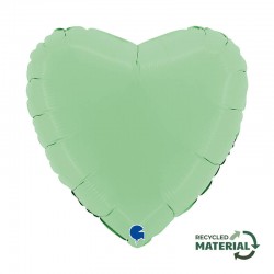 PALLONE MYLAR 18" 46cm CUORE MAT VERDE