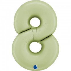 PALLONE NUMERO 8 MYLAR 102cm 40" VERDE OLIVA
