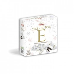 CONFETTI CUOR DI LETTERE "E" CIOCCOLATO FONDENTE 250gr