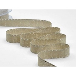 NASTRO RUSTICO LAME' C/IMPUNTURA mm22x20mt BEIGE