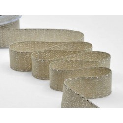 NASTRO RUSTICO LAME' C/IMPUNTURA mm36x20mt BEIGE