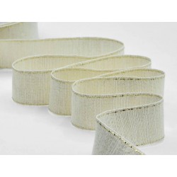 NASTRO RUSTICO LAME' C/IMPUNTURA mm36x20mt ORO