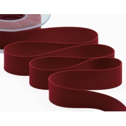 NASTRO VELLUTO DOPPIO mm25x7mt COL.38 BORDEAUX SCURO