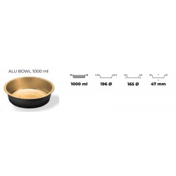 TEGLIA TONDA ALU BOWL 1000ml ECLIPSE 50pz AS121095