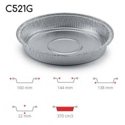 TEGLIA ALLUMINIO TONDA C521G 100pz CONTITAL