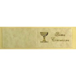 BIGLIETTI BOMBONIERA PRIMA COMUNIONE BEIGE 20pz 202