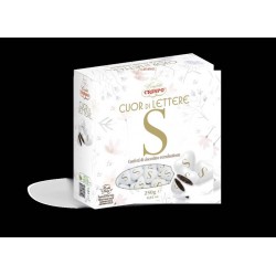 CONFETTI CUOR DI LETTERE "S" CIOCCOLATO FONDENTE 250gr