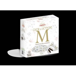 CONFETTI CUOR DI LETTERE "M" CIOCCOLATO FONDENTE 250gr
