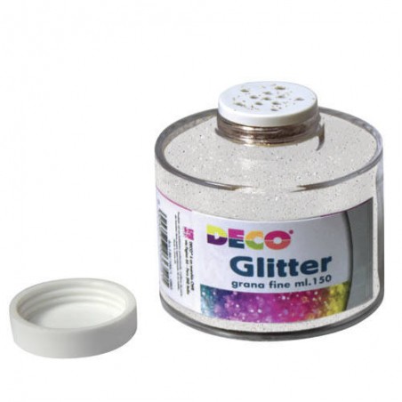 GLITTER BARATTOLO 150gr BIANCO IRIDE CWR