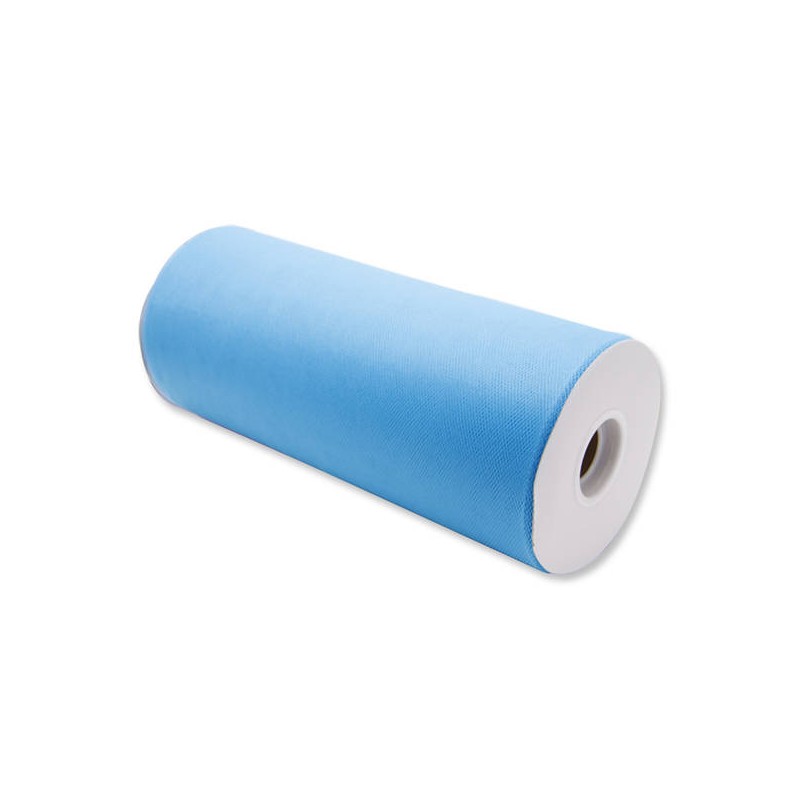 TULLE ROTOLO cm25x100mt AZZURRO BIG