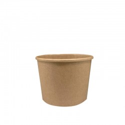 CONTENITORE CILINDRO IN CARTONCINO KRAFT AVANA 225ml 25pz