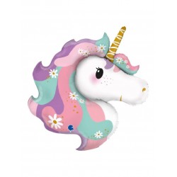 PALLONE MYLAR 32" 81cm HIPPIE UNICORNO