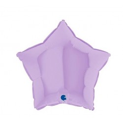 PALLONE MYLAR STELLA 18" 45cm MAT LILLA