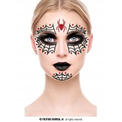 TATUAGGIO VISO RAGNO GLITTER 20x20cm