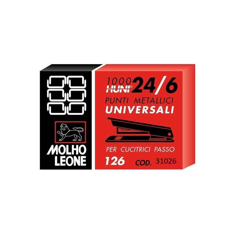 PUNTI CUCITRICE N°126 MOLHO LEONE 2x1000pz