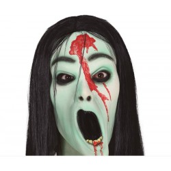 MASCHERA FANTASMA CON CAPELLI IN LATEX