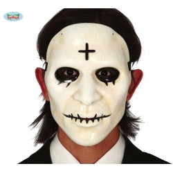 MASCHERA BIANCA CON CROCE UOMO PVC