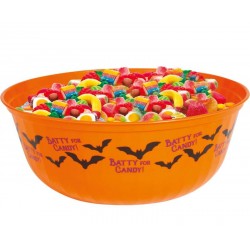 CIOTOLA ARANCIONE CON PIPISTRELLI ø27cm IN PVC