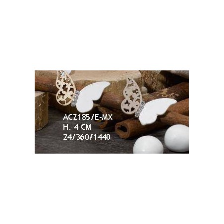APPLICAZIONE FARFALLA TORTORA 4cm ACZ185 24pz