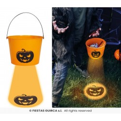 SECCHIELLO ARANCIO HALLOWEEN C/LUCE