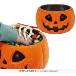 CIOTOLA ZUCCA 15cm LUCE, SUONO E MOVIMENTO