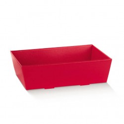 VASSOIO CONICO 40x30x11,5cm FIBRA ROSSO