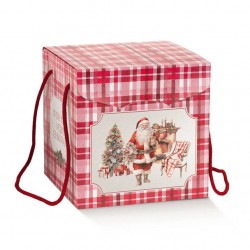 SCATOLA SEGRETO C/CORDINI 24,5x24,5x18CM SANTA'S HOME