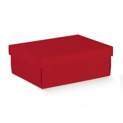 SCATOLA EASY F/COPERCHIO 38x26x13cm FIBRA ROSSO